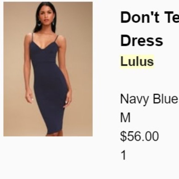 Lulus Dresses & Skirts - Navy Blue Bodycon Midi Dress